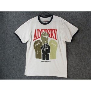 Advisory Shirt Mens Large Raised Fist Graphic Print Logo Black Power History L